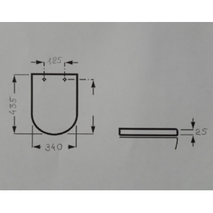 Сиденье для унитаза Rosa Classic из материала Duroplast, антибактериальное, Soft Close R-1215A-SC