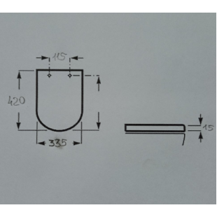 Сиденье для унитаза Rosa Touch из материала Duroplast, антибактериальное, Soft Close R-1217A-SC