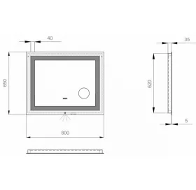 Зеркало Sanwerk ULTRA "Mega" 80*65 ZU0000136
