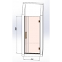 Стеклянная дверь для душа Studio Glass PRINCESS Black 200x70 см