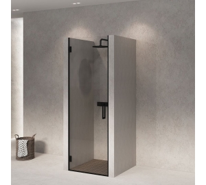 Скляні двері для душу Studio Glass PRINCESS Black 200x70 см