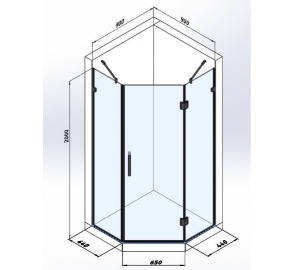 Душова кабіна Studio Glass VICTORIA-90x90, white