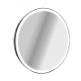 Зеркало StudioGlass YAMATO Iron Mirror 60x60 см круглое в металлической раме с LED-подсветкой, (Черный)