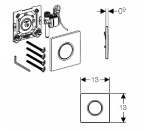 Клавіша змиву Geberit HyTouch Sigma 01 116.011.11.5