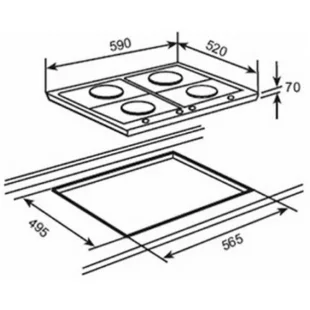 Варочная поверхность газовая Teka EW 60 4G AI AL 40218060
