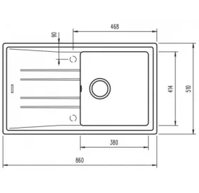 Кухонна мийка Teka STONE 50 B-TG 1B 1D 115330014