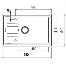 Кухонна мийка Teka STONE 60 S-TG 1B 1D 115330030