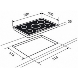 Варочная поверхность газовая Teka EX 90 5G AI AL TR 40224060