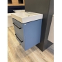 Шафка для раковини Cersanit LARGA 50х38, блакитна S932-068+Раковина Cersanit LARGA 50см, меблева біла EW K120-008+МЕБЛЕВА РУЧКА LARGA ЧОРНА (2 ШТ.), S932-068+K120-008+S599-0141 (виставковий зразок)