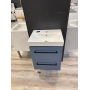 Шафка для раковини Cersanit LARGA 50х38, блакитна S932-068+Раковина Cersanit LARGA 50см, меблева біла EW K120-008+МЕБЛЕВА РУЧКА LARGA ЧОРНА (2 ШТ.), S932-068+K120-008+S599-0141 (виставковий зразок)