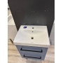Шафка для раковини Cersanit LARGA 50х38, блакитна S932-068+Раковина Cersanit LARGA 50см, меблева біла EW K120-008+МЕБЛЕВА РУЧКА LARGA ЧОРНА (2 ШТ.), S932-068+K120-008+S599-0141 (виставковий зразок)