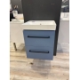 Шафка для раковини Cersanit LARGA 50х38, блакитна S932-068+Раковина Cersanit LARGA 50см, меблева біла EW K120-008+МЕБЛЕВА РУЧКА LARGA ЧОРНА (2 ШТ.), S932-068+K120-008+S599-0141 (виставковий зразок)