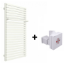 Рушникосушка Terma City 1050x600 Ral soft 9016 E8+ split 800W + Терморегулятор прихованого монтажу Terma KTX2 White WLCIT105060KS96E8TS1D+WEKT2K916S