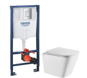 Комплект: инсталляция Grohe 38772001 +   унитаз подвесной VENTA RETAN  с сидением дюропласт soft-close 94363S