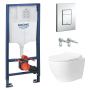 Комплект: Інсталяційна система Grohe Rapid SL 38772001+Унітаз підвісний VENTA RIMLESS URBAN безободковий з дюропластом soft-close 97027, (38772001+97027)