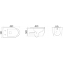 Унитаз подвесной VENTA RIMLESS URBAN безободковый с сидением дюропласт soft-close 97027