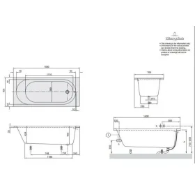 Ванна VILLEROY&BOCH O.NOVO 160*70 см BA160CAS2V-01