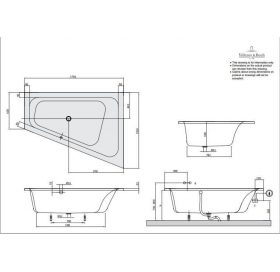Ванна VILLEROY&BOCH LOOP & FRIENDS 175*135см правая UBA175LFS9R V-01