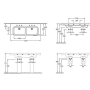 Раковина двойная Villeroy&Boch 5126 SENTIQUE 5126D1R2 130х52 см