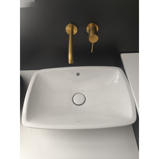 Умывальник на столешницу VILLEROY & BOCH LOOP & FRIENDS 58х38 см в комплекте с донным клапаном и подставкой (51540001) (Сантехнический недолив)