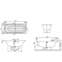 Ванна прямокутна VILLEROY & BOCH Cetus 180x80см UBQ180CEU2V-01 + ніжки U99740000