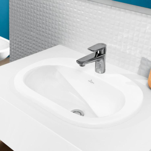 Умывальник овальный врезной в столешницу VILLEROY & BOCH O.NOVO 56х40 см (41615601) UM (Сентехнический недолив)