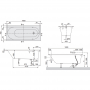 Ванна прямоугольная VILLEROY & BOCH Oberon (UBQ160OBE2V-01) 160х75 с ножками