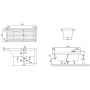 Ванна прямоугольная VILLEROY&BOCH SQUARO 170*75см, в комплекте с ножками, UBQ170SQR2V-01