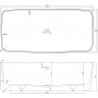 Ванна VOLLE отдельностоящая каменная Solid surface 1680*800*530 мм, 12-40-034