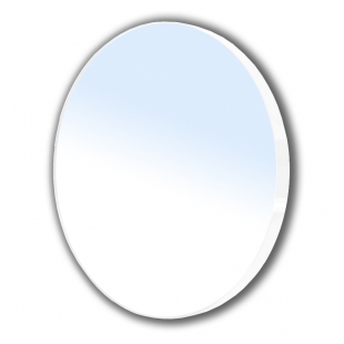 Дзеркало кругле 60x60см на сталеві фарбованій рамі, білого кольору, 16-06-916