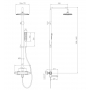 Душевая стойка с термостатическим смесителем и ручным душем Volle Sistema P 1584.090601