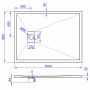  Піддон акриловий Weston WPD-P 80-100 (WPD-P-80x100-B)