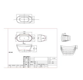 Ванна акрилова окремостояча Insana Amina 170 L 170 x 75 x 72 ( А0059314 )