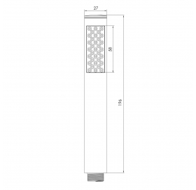 Набір душовий Imprese BRENTA - ручний душ 1 режим, шланг, тримач, граф.хром ZMK091908100