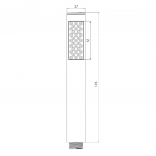 Набір душовий Imprese BRENTA - ручний душ 1 режим, шланг, тримач, граф.хром ZMK091908100