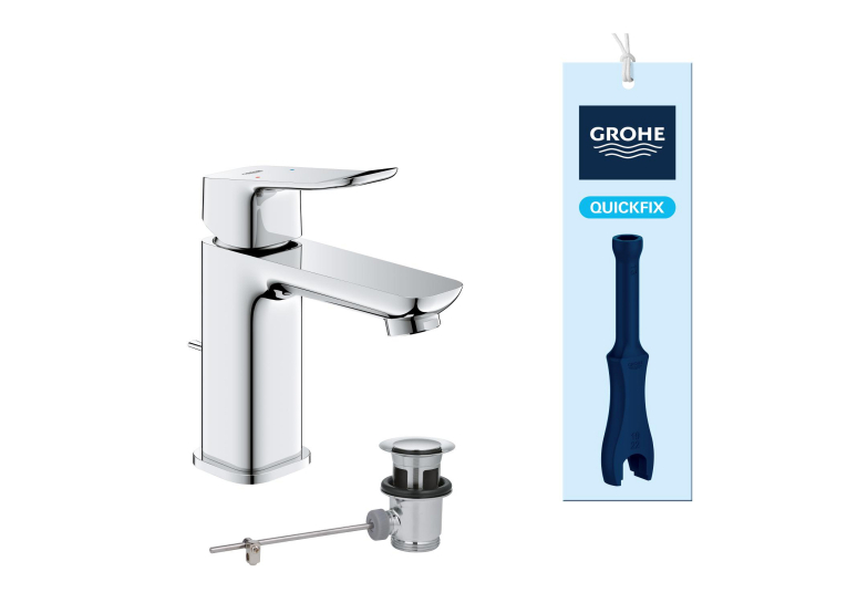 Змішувач для раковини Grohe QuickFix Dice S-Size 1018560000 з донним клапаном