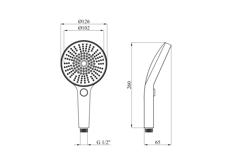 Лійка для ручного душу Kroner Element Хром 2801552901Z-0101 CV036149