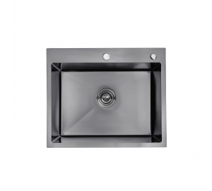 Кухонна мийка Kroner KRP Schwarze - 6050HM PVD (3.0/1.0 мм) CV025260