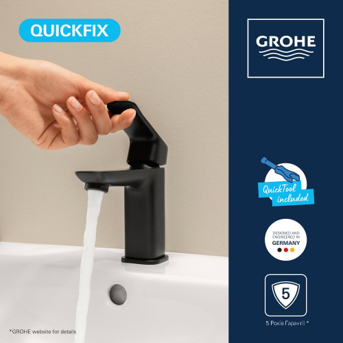 Змішувач для раковини Grohe QuickFix Dice S-Size 1018562430 з донним клапаном