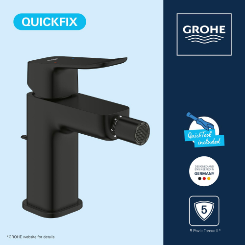 Змішувач для біде Grohe QuickFix Dice (чорний матовий) 1018772430
