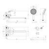 Змішувач для ванни Kroner Element Чорний 211414-3801 CV035958