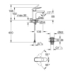 Смеситель для раковины Grohe QuickFix Dice S-Size 1018570000 с донным клапаном