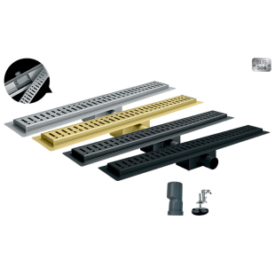 Душовий трап із нержавіючої сталі SUS304 Koer FD35-70x400-Graphite (KR5143)