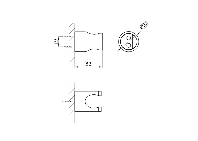 Тримач для душу Kroner Element 2840872901Z-0101 CV036164