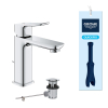 Змішувач для раковини Grohe QuickFix Dice M-Size 1018320000 з донним клапаном