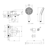 Змішувач для ванни Kroner Element Хром 211315-0101 CV035952
