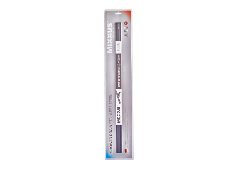 Душовий трап з нерж. сталі SUS304 Mixxus Drain-05-70-Slim Black (30x700 мм) (Чорний) (MI6170)