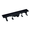 Душовий трап MIXXUS DRAIN-06-30 BLACK із пласт. основою та накладкою з нерж. сталі 70x300мм (MI6526)