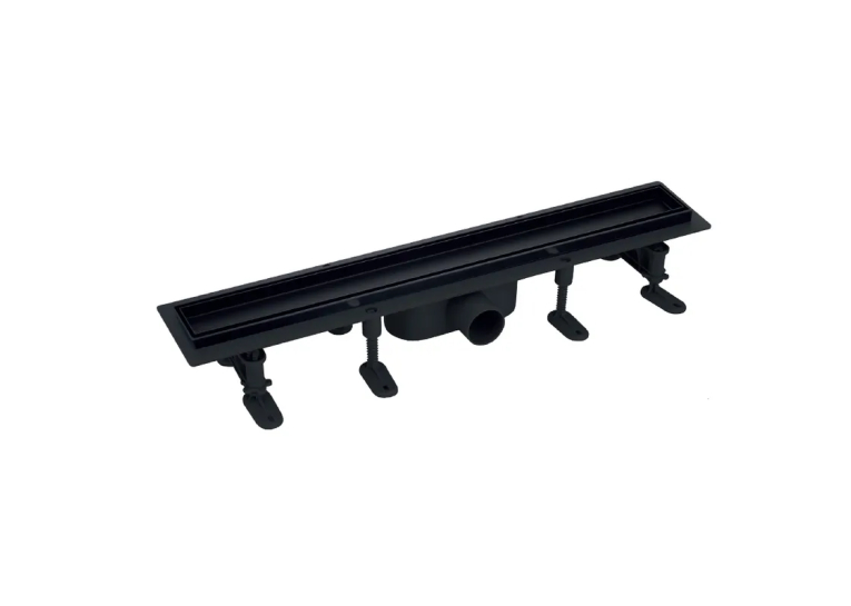 Душовий трап MIXXUS DRAIN-06-30 BLACK із пласт. основою та накладкою з нерж. сталі 70x300мм (MI6526)