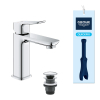 Змішувач для раковини Grohe QuickFix Dice ES M-Size 1018360000 з донним клапаном